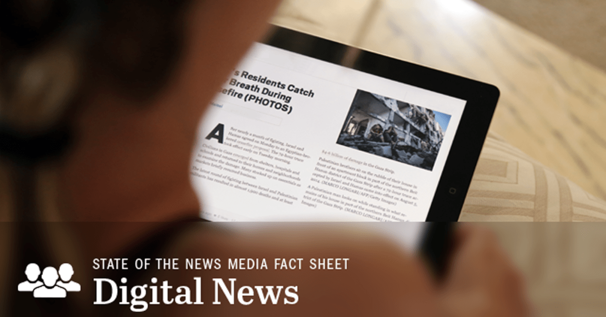 Digital News Fact Sheet – Pew Research Center