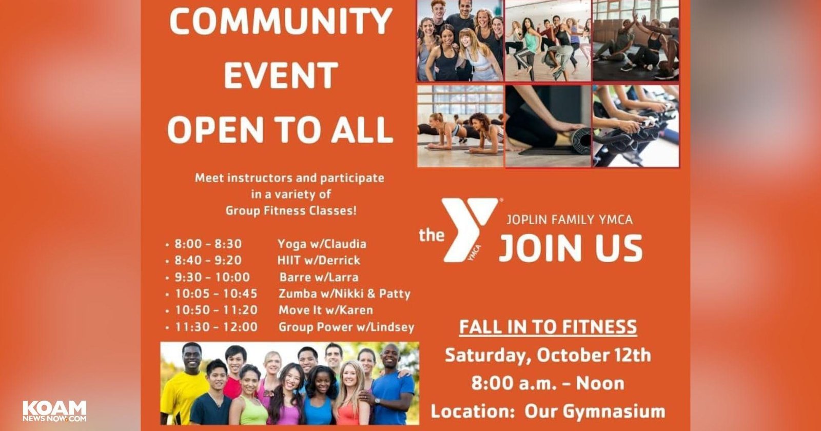 Joplin Family YMCA invites community to “Fall into Fitness” event – KoamNewsNow.com