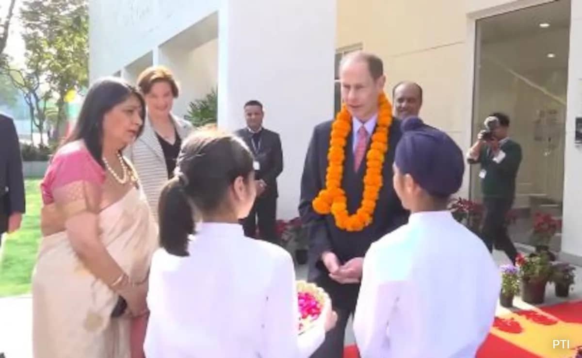 UK's Prince Edward Visits British School, Interacts With Students In Delhi – NDTV