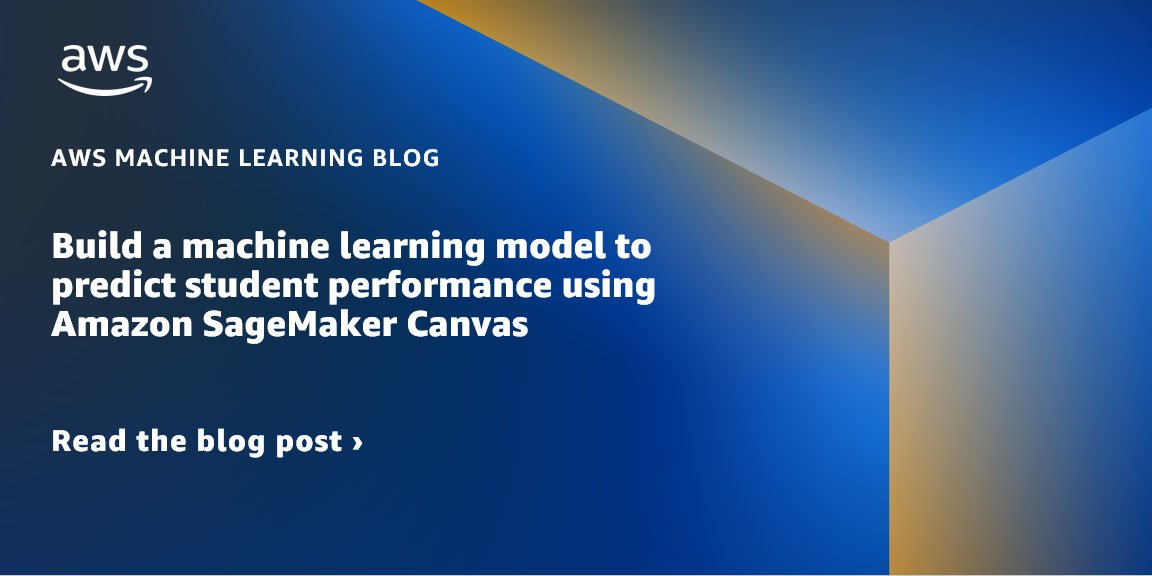 Build a machine learning model to predict student performance using Amazon SageMaker Canvas – Amazon Web Services