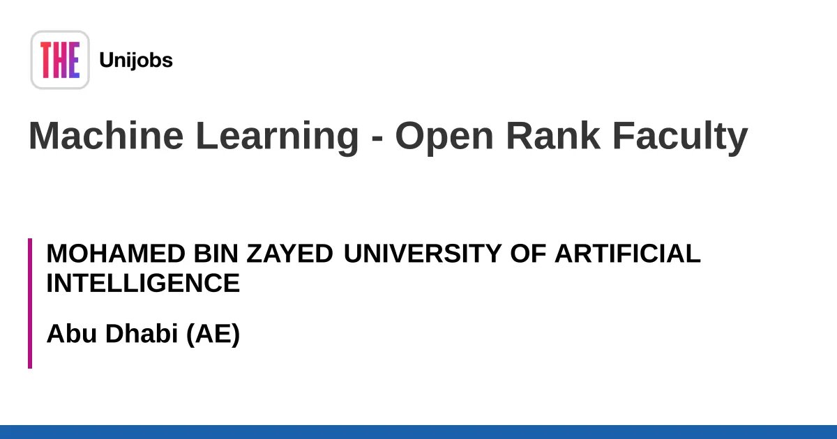 Machine Learning – Open Rank Faculty – Times Higher Education