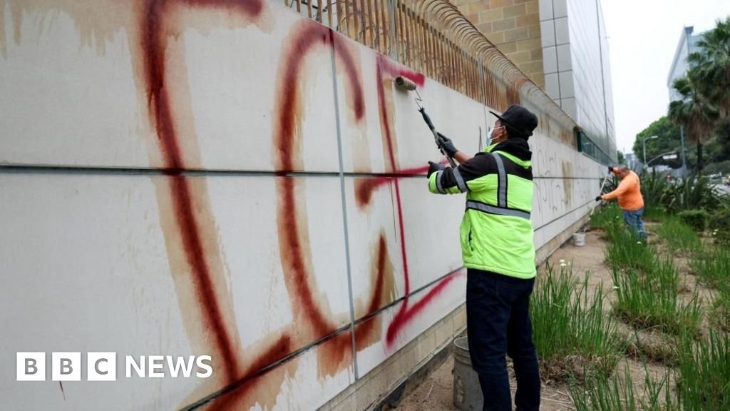 LA protests: Curfew imposed for second night after days of protests – BBC