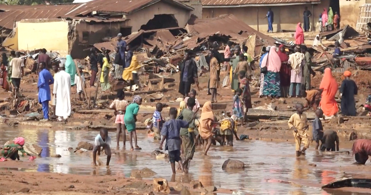 Floods submerge town in Nigeria, killing over 100 people: "The number keeps rising" – CBS News