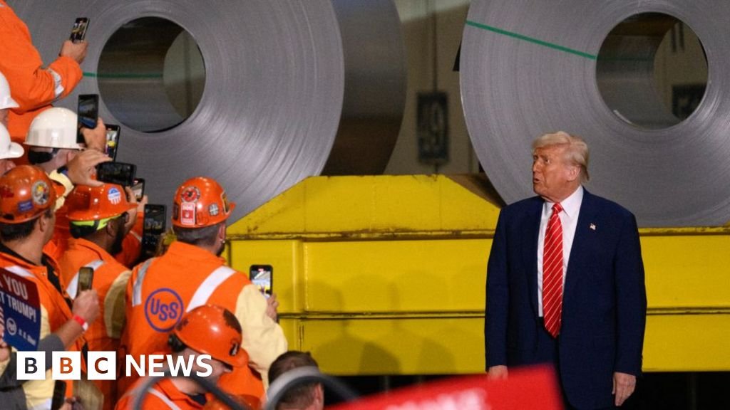 Trump: US to double steel import tariffs to 50% – BBC Trump: US to double steel import tariffs to 50% – BBC