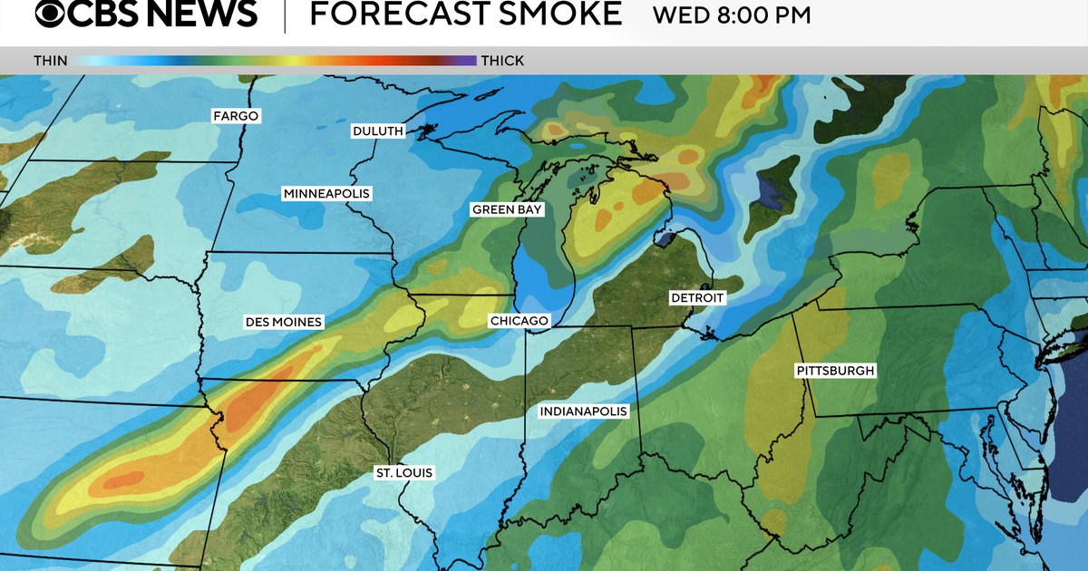 Maps show U.S. air quality and Canada wildfire smoke forecast – CBS News Maps show U.S. air quality and Canada wildfire smoke forecast – CBS News